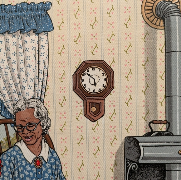 C.Carson African -american Painting Canvas Wood Frame Signed Wall Art 20x16 - Picture 6 of 9